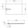 Receveur de douche Duravit Stonetto rectangle 140 x 90 cm