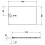 Receveur de douche rectangulaire Duravit Stonetto 140 x 90 cm