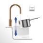 Villeroy & Boch Umbrella Flex Einhebel-Küchenarmatur mit Schlauchbrause - technische Ansicht