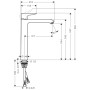 Rubinetto monocomando per lavabo hansgrohe Metris 260 per lavabi - vista dettagliata