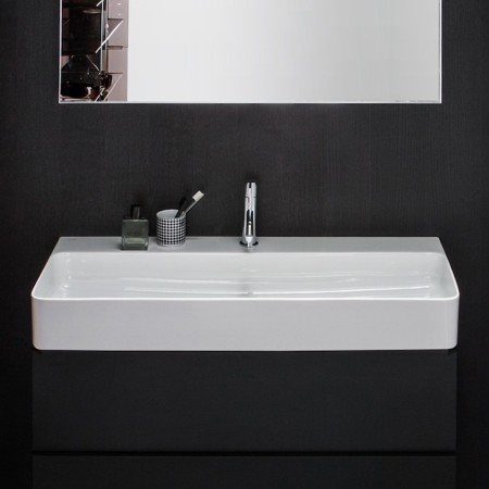 Vasque LAUFEN Val encastrable 95 x 42 cm, avec 1 trou de robinet, avec trop-plein