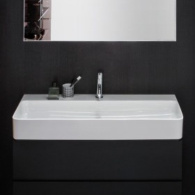 Vasque LAUFEN Val, encastrable 95 x 42 cm, avec 1 trou de robinet, avec trop-plein