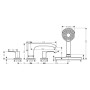hansgrohe Vivenis 4-Loch Wannenrandarmatur mit Schlauchbox (sBox) - technische Ansicht