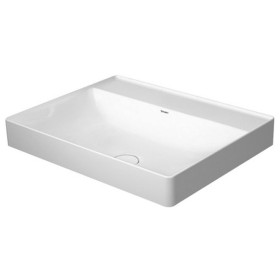 Lavabo à poser Duravit DuraSquare sans trou de robinet 60 x 47 cm
