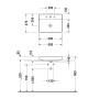 Lavabo à poser Duravit DuraSquare sans trou de robinet 60 x 47 cm - vue détaillée