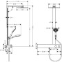 hansgrohe Raindance E 300 1jet Showerpipe 600 ST, EcoSmart - Detailansicht