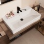 hansgrohe Xanuia Q Lavabo d'appoggio satinato 800/480 con foro miscelatore e troppopieno