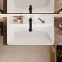 hansgrohe Xanuia Q Lavabo d'appoggio satinato 800/480 con foro miscelatore e troppopieno - vista tecnica