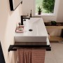 hansgrohe Xanuia Q Lavabo d'appoggio satinato 800/480 con foro miscelatore e troppopieno - immagine prodotto