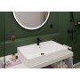 hansgrohe Xanuia Q Lavabo d'appoggio satinato 800/480 con foro miscelatore e troppopieno - vista dettagliata