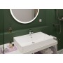 hansgrohe Xanuia Q Lavabo d'appoggio satinato 800/480 con foro miscelatore e troppopieno - vista tecnica
