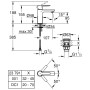 Mitigeur de lavabo monocommande XS-Size GROHE Lineare Nouveau - vue technique