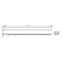 hansgrohe RainDrain Rock Fertigset Duschrinne 90 cm, kürzbar und befliesbar - Detailansicht