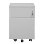 Wolfstahl Rollcontainer Stahl 2 Auszüge abschliessbar 40 x 60 x 62 cm - technische Ansicht