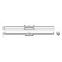 hansgrohe RainDrain Flex Fertigset Duschrinne 120 cm, kürzbar zur Wandmontage - Detailansicht