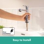 Robinet de lavabo monocommande hansgrohe Rebris S 110 avec vidage à tirette
