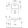 Vasque à poser Duravit Vero Air polie avec 1 trou de robinet 60 x 47 cm, avec trop-plein