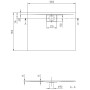 Receveur de douche Villeroy & Boch Architectura Metalrim 100 x 80 x 1,5 cm