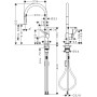 Miscelatore monocomando per cucina hansgrohe Talis M54 210, doccetta estraibile, 2 getti