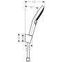 Set doccia hansgrohe Raindance Select S 120 3jet P con flessibile da 160 cm - vista dettagliata