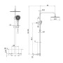 Villeroy & Boch Verve Showers Duschsystem mit drei Funktionen für Wandmontage