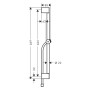 hansgrohe Unica Pulsify Brausestange 65 cm mit Halter und Brauseschlauch - Produktansicht