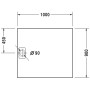 Receveur de douche Duravit Stonetto rectangle 100 x 90 cm