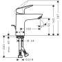 hansgrohe Mitigeur de lavabo monocommande Logis 100 - vue détaillée