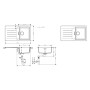 hansgrohe S520-F345 Einbauspüle 345 mit Abtropffläche, reversibel - Detailansicht