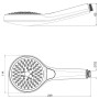 Villeroy & Boch Verve Showers Handbrause mit drei Strahlarten - Detailansicht