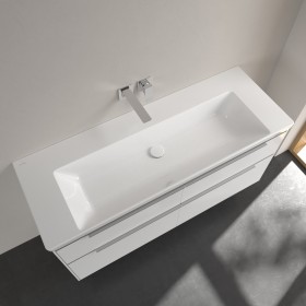 Villeroy & Boch Subway 3.0 Mobile lavabo 130 cm, senza foro per rubinetto, senza troppo pieno