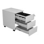 Wolfstahl Rollcontainer Stahl 3 Auszüge abschliessbar 40 x 60 x 62 cm - technische Ansicht
