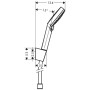 Set hansgrohe Crometta Vario Porter 160 cm - vista dettagliata