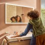 Robinetterie de lavabo monocommande hansgrohe Tecturis S 110 Fine CoolStart à économie d'eau avec vidage - vue détaillée