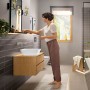 Robinet de lavabo encastré hansgrohe Rebris E à une poignée avec bec de 20 cm - vue technique