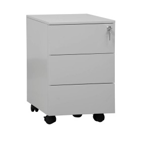 Contenitore mobile in acciaio Wolfstahl 3 cassetti bloccabili 40 x 60 x 61 cm