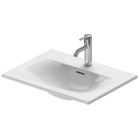 Lavabo encastré Duravit Viu 60 cm avec 1 trou de robinet, avec trop-plein