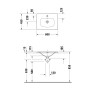 Lavabo encastré Duravit Viu 60 cm avec 1 trou de robinet, avec trop-plein - vue détaillée