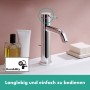 Robinet de lavabo monocommande hansgrohe Tecturis S 110 avec vidage à tirette - vue technique
