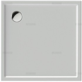 Receveur de douche carré Duravit Starck Slimline 90 x 90 cm avec revêtement antidérapant