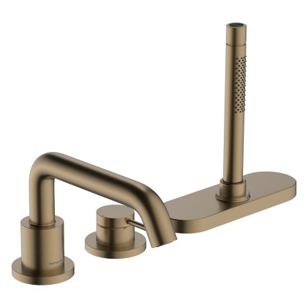 hansgrohe Tecturis S 3-Loch Einhebel-Wannenrandarmatur mit Schlauchbox (sBox)