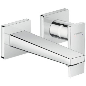 Mitigeur de lavabo encastré à levier hansgrohe Metropol avec bec de 16,5 cm pour montage mural