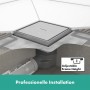 Ensemble complet d'évacuation des eaux usées hansgrohe RainDrain Brilliance avec bonde à pointe de 15/15 - vue détaillée