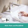 Robinet de lavabo monocommande hansgrohe Tecturis E 110 Fine CoolStart économiseur d'eau+ avec vidage