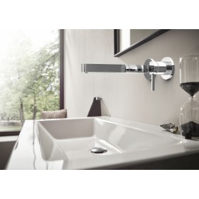 Rubinetto monocomando per lavabo incasso hansgrohe Finoris per montaggio a parete 22,8 cm