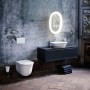 LAUFEN The New Classic WC sospeso senza bordo, con scarico profondo - vista tecnica