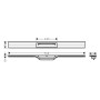hansgrohe RainDrain Flex Fertigset Duschrinne 90 cm, kürzbar zur Wandmontage - Detailansicht