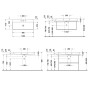 Lavabo Duravit DuraSquare sans trou de robinet, 100 x 47 cm - vue technique