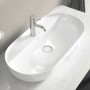 Lavabo surélevé Duravit Luv avec plage de robinetterie 80 x 40 cm