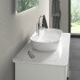 Lavabo surélevé Duravit Luv avec plage de robinetterie 80 x 40 cm - vue technique